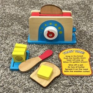 Melissa & Doug Wooden Toaster Play Set